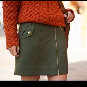 NWT J Crew Wool Mini Skirt